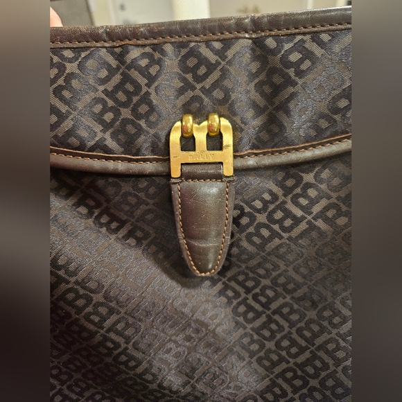 Bally Brown Monogram Canvas Tote - Picture 2 of 7